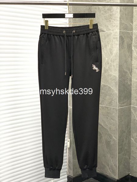 

men's pants high end autumn men's casual pants washing process, Black