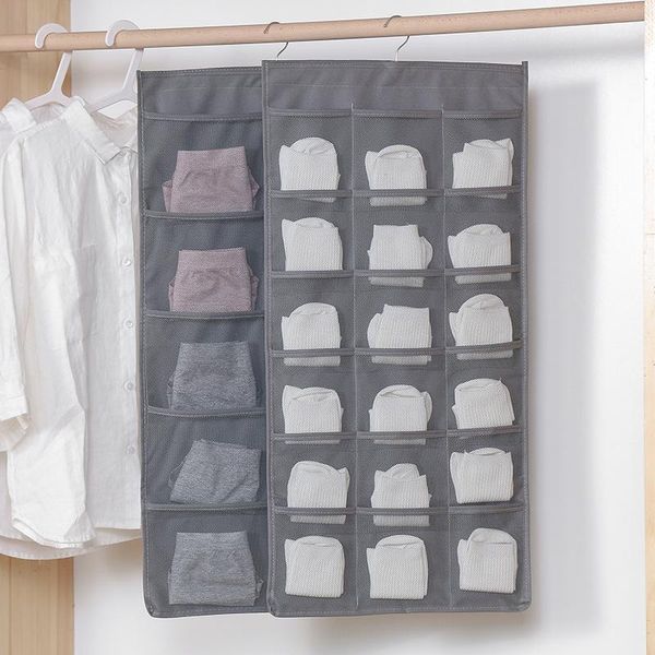 

storage boxes & bins dormitory underwear socks bag oxford clothes sundries hanging bags wardrobe bra organizer 30 grids container1