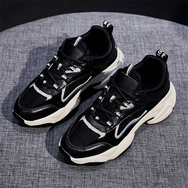 

spring autumn sneakers women breathable mesh running woman shoes black silver female sport shoe zapatillas mujer deportiva walk
