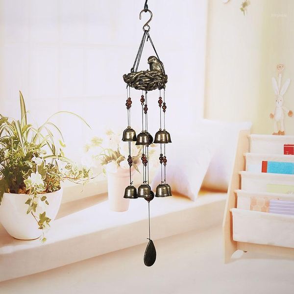 

plexiglass nest wind-bell pendant cross border for brass bell outdoor garden bird pendant1