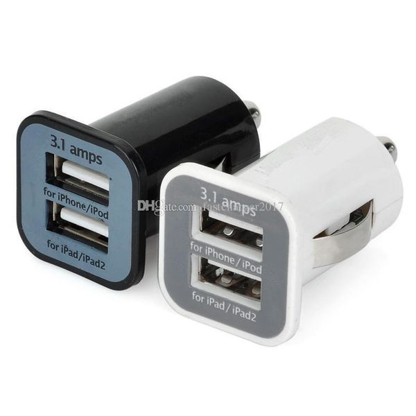 

car charger 3.1a dual usb port 2 port car charger for iphone 5 5s 5 7 for samsung s6 s7 edge mp3 gps speaker