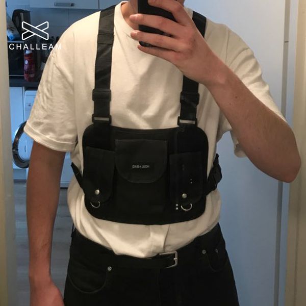 

ropa неформальная estilo hip hop hombre, bolso tctico mujer, nailon жулик врнс пункт эль pecho, rionera панк де лона ан c1001