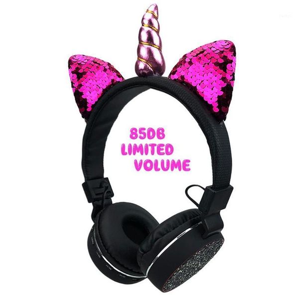 

kids headphones wireless bluetooth unicorns headset stereo music stretchable cartoon cat ear headphone for kids adults gifts1