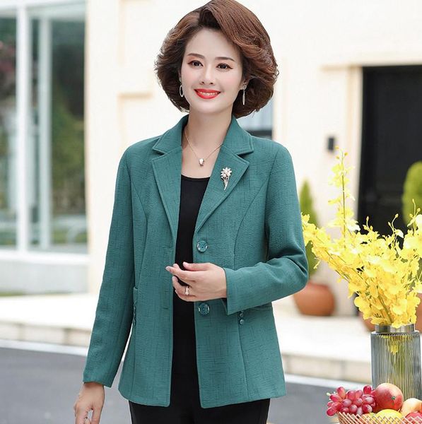 

women's suits & blazers fashion mother clothing blazer coat 2021 spring autumn middle age women suit plus size, White;black