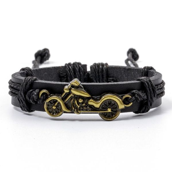 

eif dock vintage leather bracelet men motorcycle multilayer braided warp bracelet punk jewelry pulseira masculina drop jllkwn