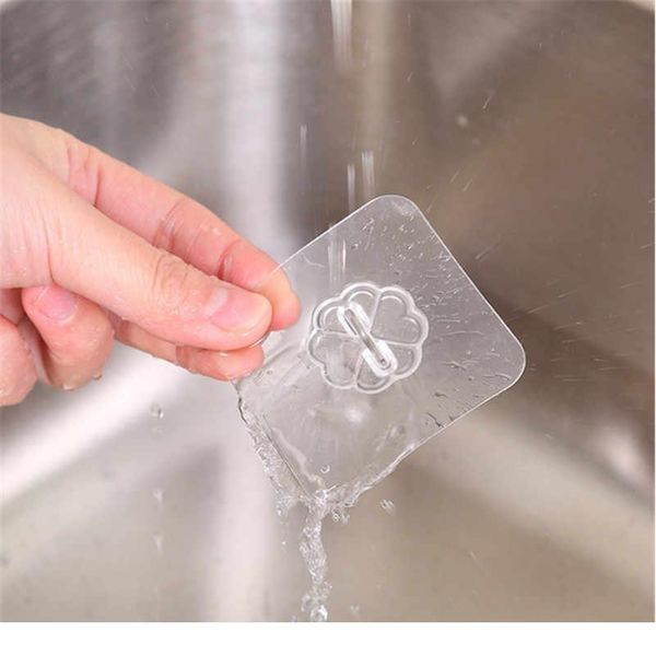 

strong stick no trace hook glue paste ceramic tile wall hanging load bearing super transparent hook no punching househ bbycjh