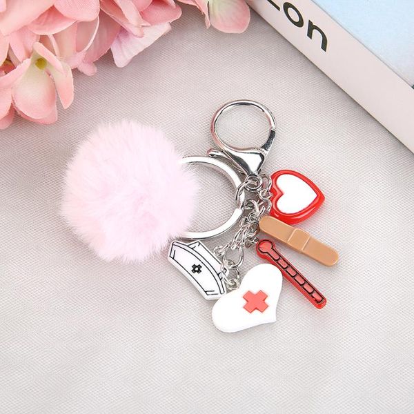 

keychains 1pc women keychain fasion set flatback resin charms handbag keyring for birthday gift, Silver