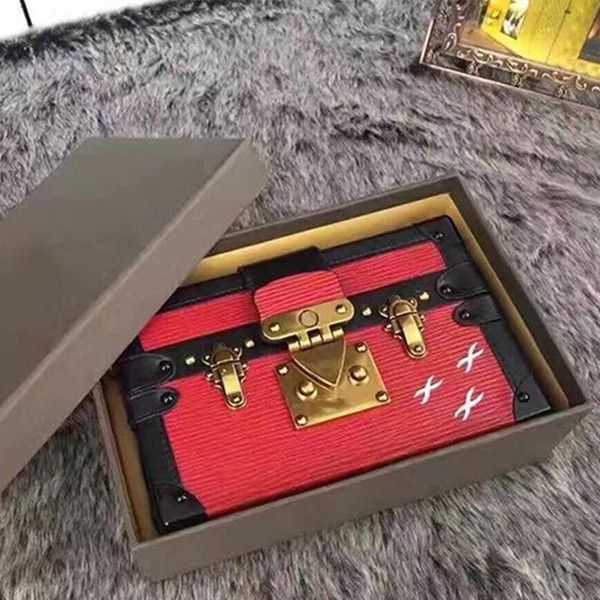 

luxury party real leather bag fashion small suitcase clutch hand bag women's shoulder bag