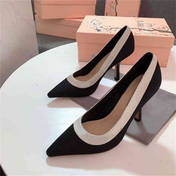 

r dress shoes quality embroidery matte cowhide casual parties women wedding business dress stiletto heels, Black