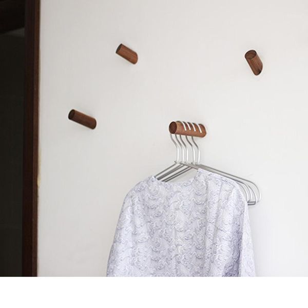 

hooks & rails natural wood coat hook study wall mounted storage rack scarf hat bag towel plant hanger home organizer [fits for clothes hange