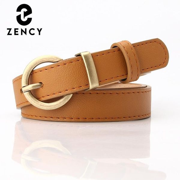 

zency soft first layer leather waist belt for lady strap casual all-match ladies adjustable belts women's waistband, Black;brown