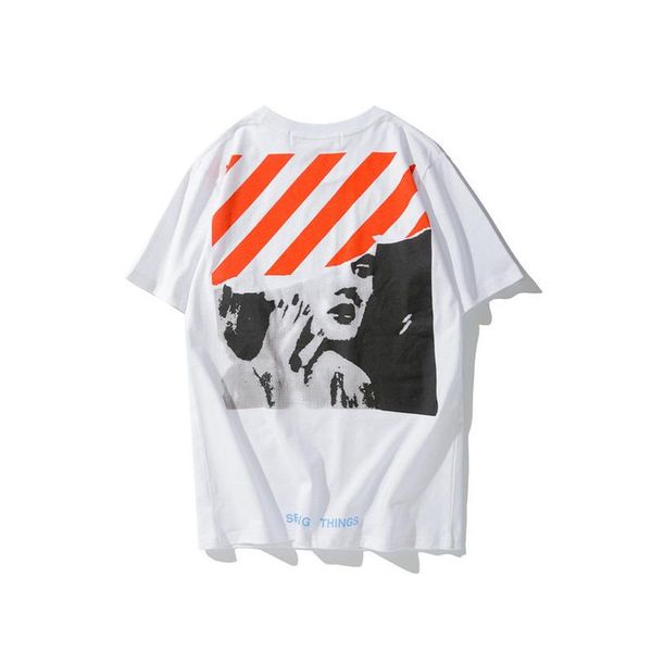 

spring and summer clothes new mens stylist t shirts owfow monroe printing retro hong kong style ulzzang student shirts for men and women, White;black