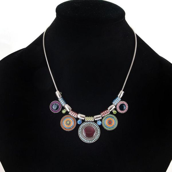 

chokers bohemian carved flower silver color coin necklace adjustable handmade boho gypsy beachy ethnic tribal festival jewelry turkish, Golden;silver