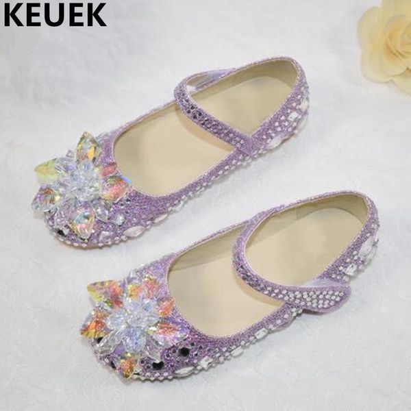 

new girls crystal shoes flat fashion glass rhinestone girls leather shoes children toddler baby princess kids dance shoes 04 wmtcio, Black