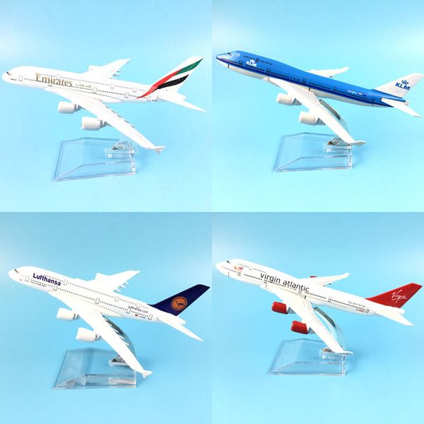 

16cm 787 a380 747 777 airlines metal alloy model plane aircraft wheels airplane birthday gift collection desk toy