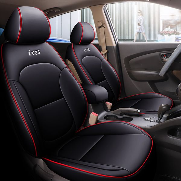 Capas de assento de carro personalizado para Hyundai i35 2011 2012 2012 2013 2014 2015 2016 2017 anos de couro de couro de couro de caixa de estilo protetor