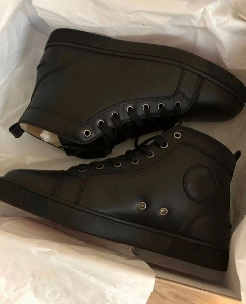 

white,black leather sneakers flat,wholesale high men's red bottom shoes t-quality couple women's outdoor sports party wedding eu35