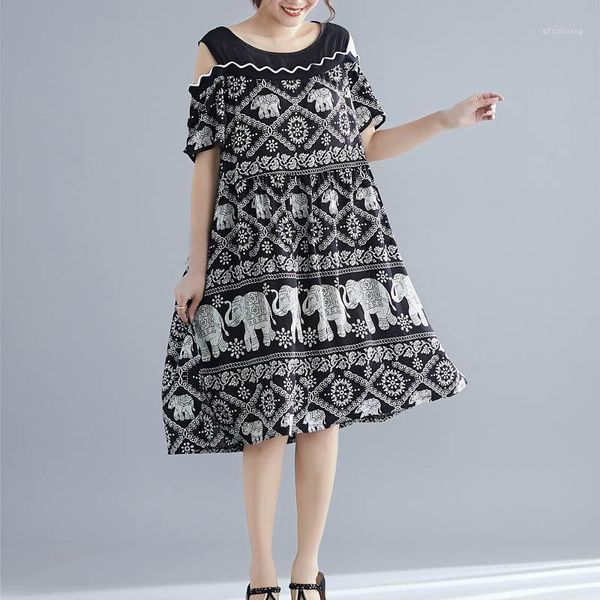 

summer dress women plus size bust 150cm 6xl 7xl 8xl 9xl dress women black colour1, Black;gray