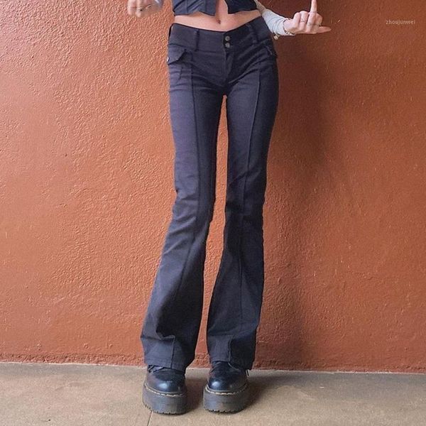 

2021 black jeans women retro low rise jeans micro-cut pants all-match thin denim trousers femme pantalones de mujer jean1, Blue