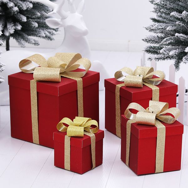 

box frosted gold props powder paper gift shop window setting ornaments