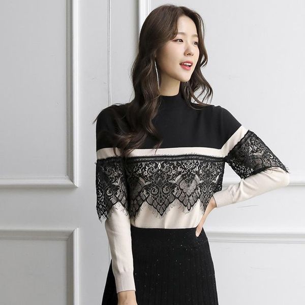 

2021 autumn new income jumper/female winter 5mo8, White;black