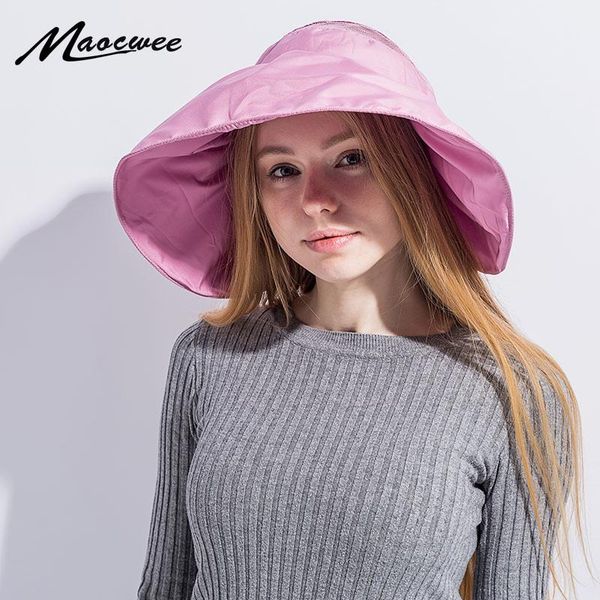 

wide brim hats summer for women chapeu feminino fashion visors cap sun collapsible anti-uv hat stylish girls, Blue;gray