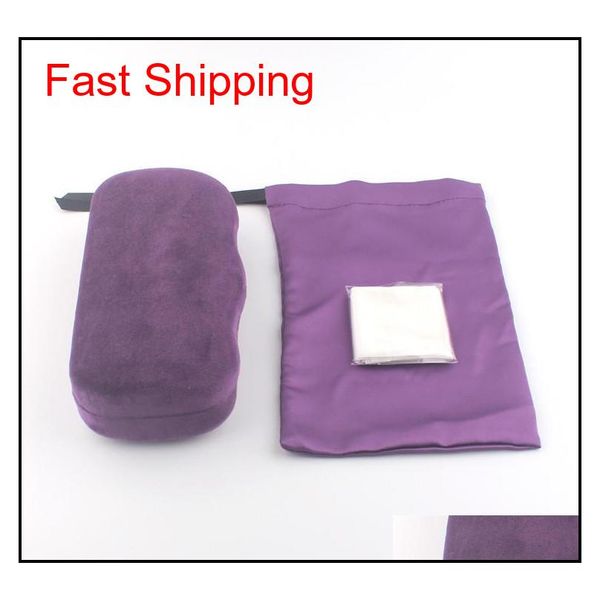 

2019 new small bee glasses box brand deer velvet sunglasses box black purple blue velvet glasses case protective qylrgn mj_fashion