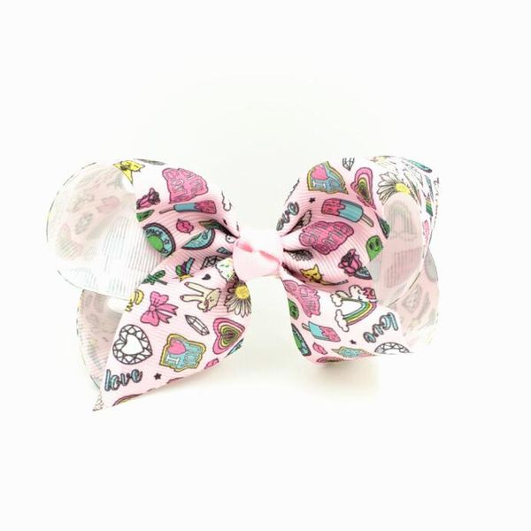 

20pcs kids pink boutique ribbon hairbow, Slivery;white