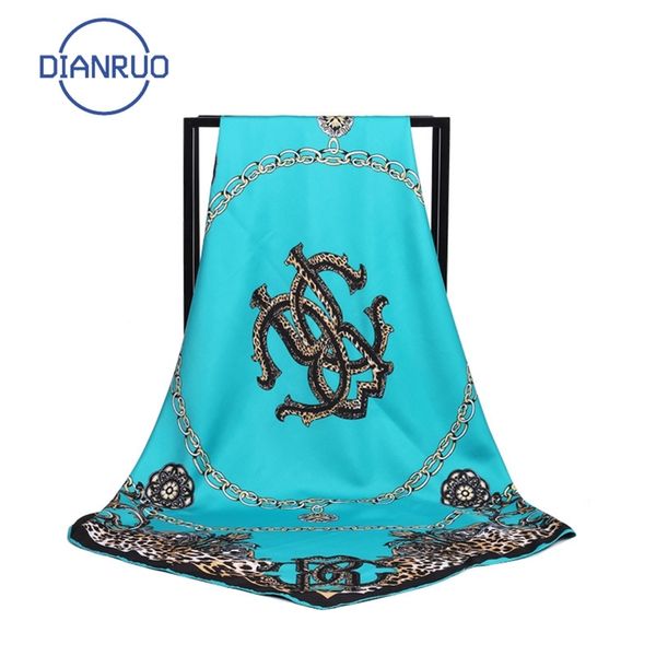 

dianruo горячие продажа femme бич палантины новый дизайн шелковый шарф лето женщины шали и палантины печать хиджабы платки шарфы r172 y20100, Blue;gray