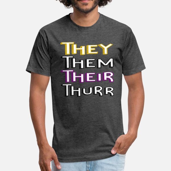 

they them their thurr | non-binary design designers graphic t shirt customized breathable summer tracksuit hoodie sweatshirt
