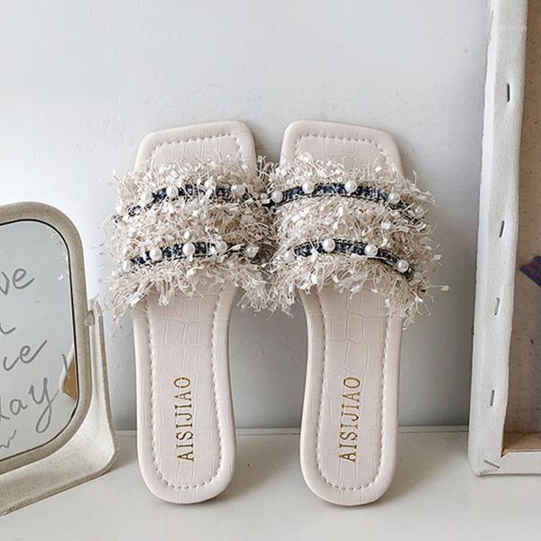 

slippers girl's heart women's flat bottomed sandals in 2021 summer1, Black