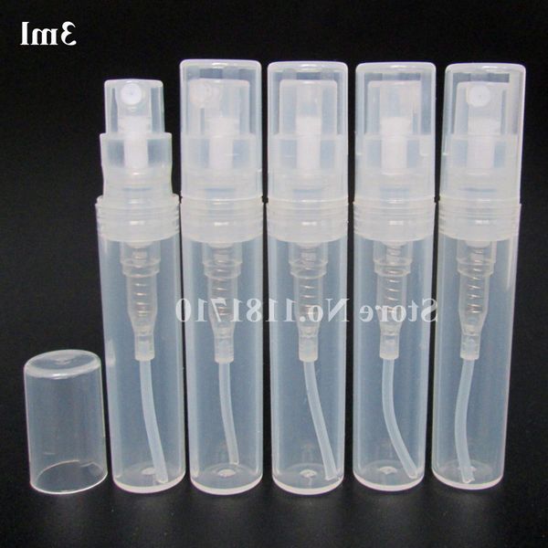 

3ml plastic filling sample micro sprayer, empty perfume bottle, 50 units