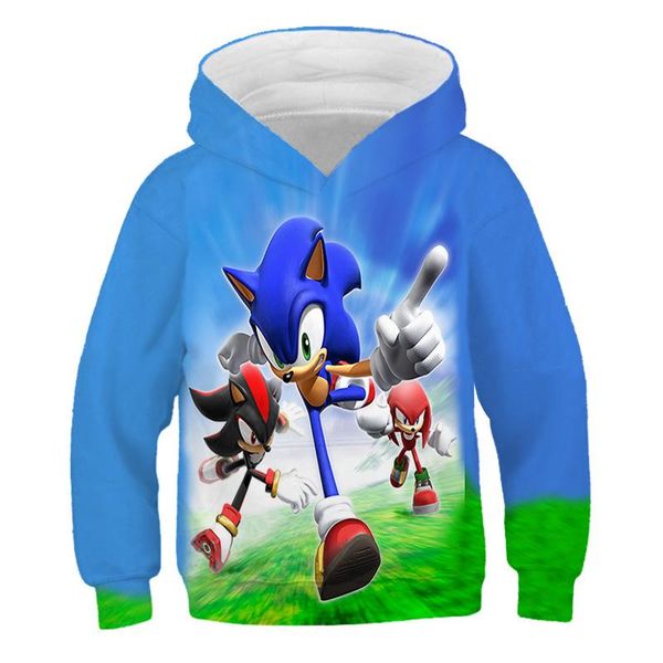 

sonic the hedgehog children's sweatshirts 4 to 14 years boys clothes teen girls hoodies baby clothes girls oversize itself, Black