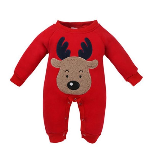 

newborn autumn and winter long-sleeve cartoon elk climbing baby christmas clothes new children's clothing y200320, Blue