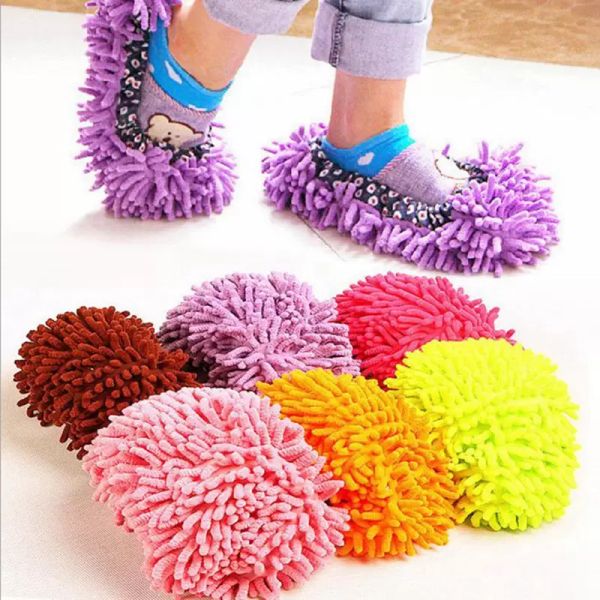 Venda Quente-Multifuncional Pessoa preguiça Mop Chinelos Swob Clean Floor Shoe Capa Limpeza Limpe Slipper 9 Cor