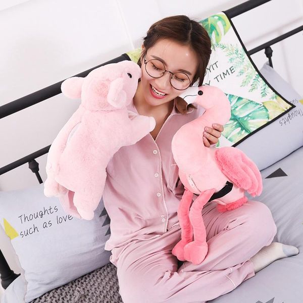 

animals shaped tissue box holder fuzzy pink flamingo pig hand paper box cover kids room decor plush toy stuffed doll wmtqfx mywjqq