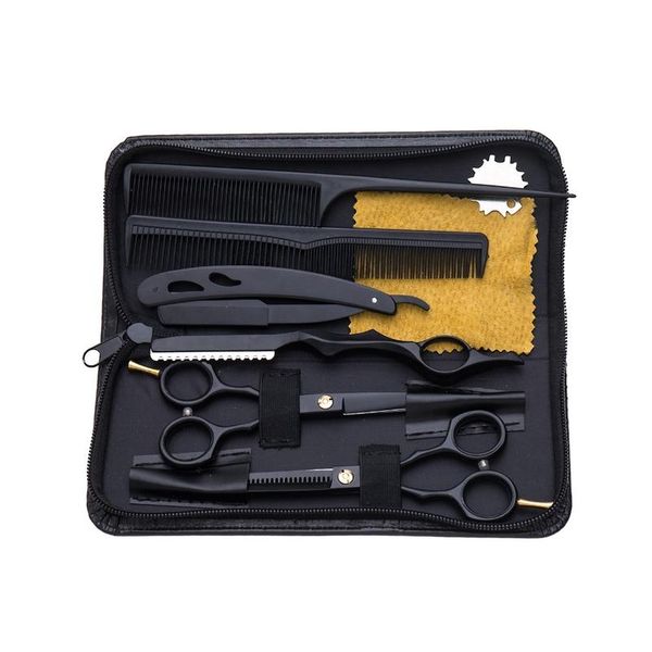 

scissors hair professional 5.5\" sale black japan hair teflon shears hairdressing barber thinning bbyytw
