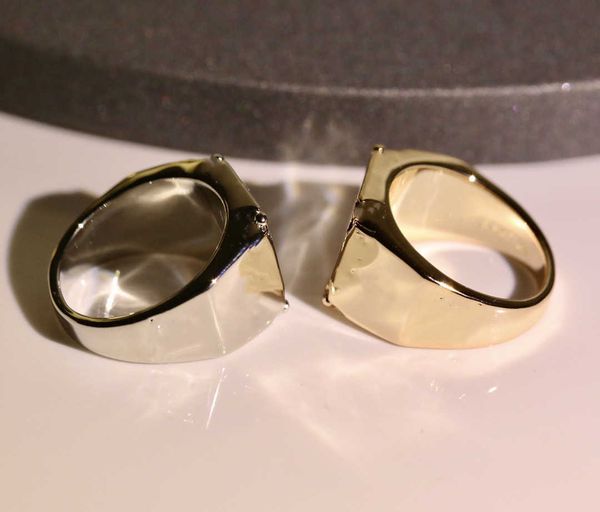 

titanium steel ring letter couple ring fashion trend flower ring gold plated rings jewelry supply, Silver