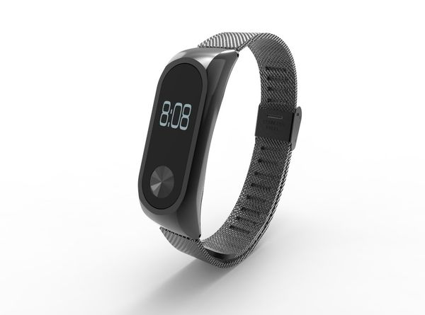 

new 2 metal smart leather wristband screw stainls steel