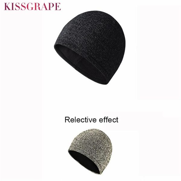 

нью-reflective мужские теплые шапочки шапки зима мужчины открытый вязаная шапочка череп мужчины night руно caps y201024, Blue;gray