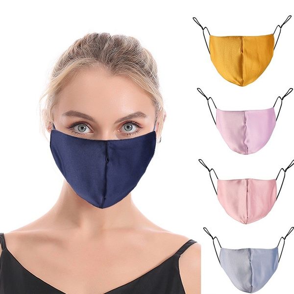 

cotton soft silk mouth mask pure color multi colours autumn winter ear hanging type face masks designer mascherine 5 19jy l2