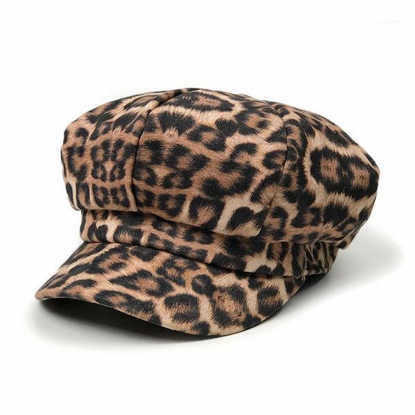 

[lakysilk] female leopard hat winter women print caps ladies casual beret hats woman girls fashion cotton baseball caps1, Blue;gray