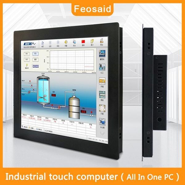 

feosaid 19 inch embedded industrial computer standard cabinet win7 win10 system for mini pc resolution 1280x1024 8g ram 32g ssd1