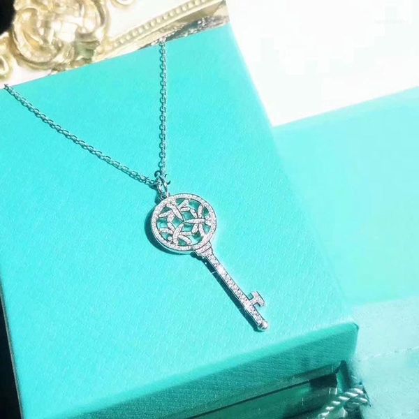 

necklace key necklace 925 sterling silver for women's high jewelry christmas party gift11