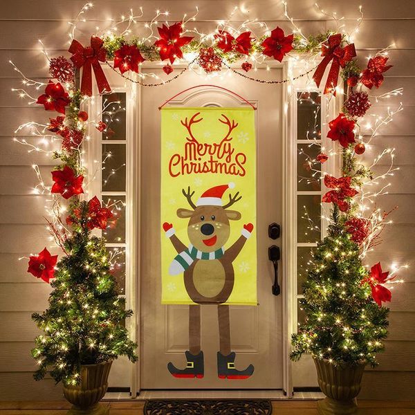

factoryorl4decorations door porch ornament christmas banner decoration hanging for home xmas navidad 2020 happy new year