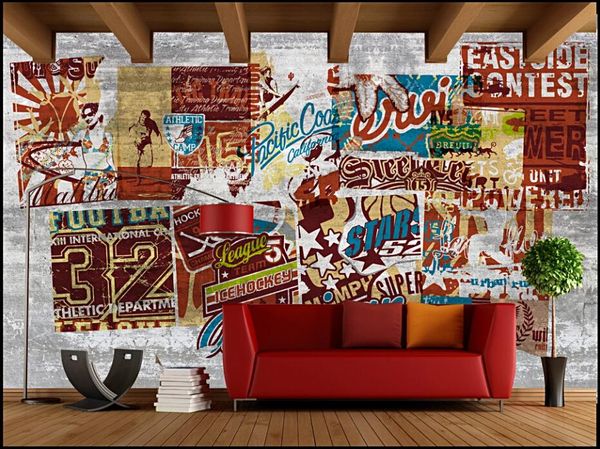 

custom mural p wallpaper 3d retro nostalgic graffiti bar restaurant bedroom home decor 3d wall mural wallpapers in the living room