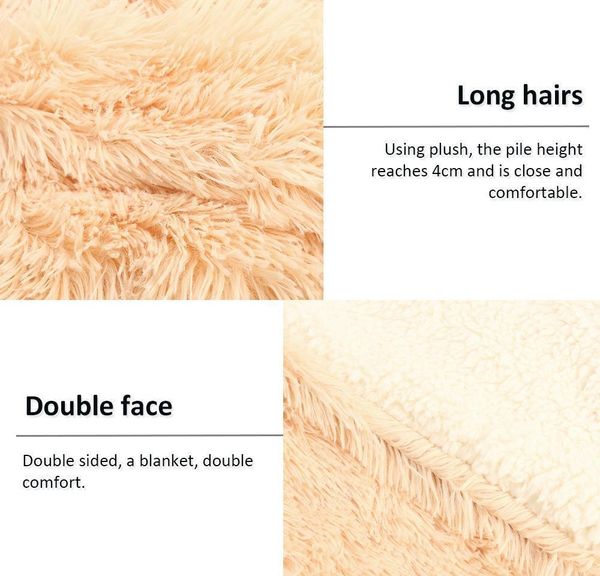 

double-faced faux fur blanket soft fluffy sherpa throw blankets for beds cover shaggy bedspread plaid fourru jllkka lucky2005