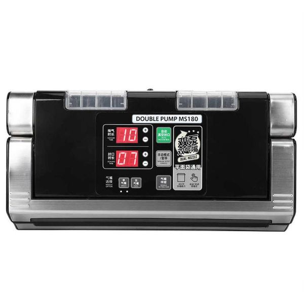 

vacuum food sealing machine sealer commercial double pump packaging including 10pcs bags 220v