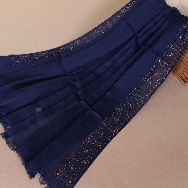 

plain lurex glitter diamond tassel shawl scarf women wraps and shawls pashmina stole muslim hijab echarpe 180*90cm y201007, Blue;gray