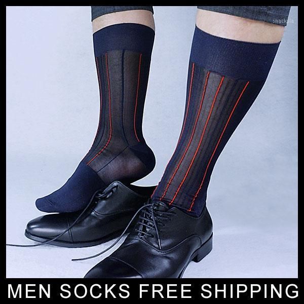 

men's summer elastic silk socks for man black nylon thin silk socks male